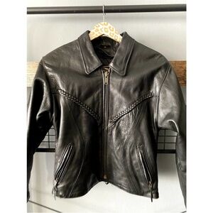Real Leather Women's Motorcycle Jacket | Small